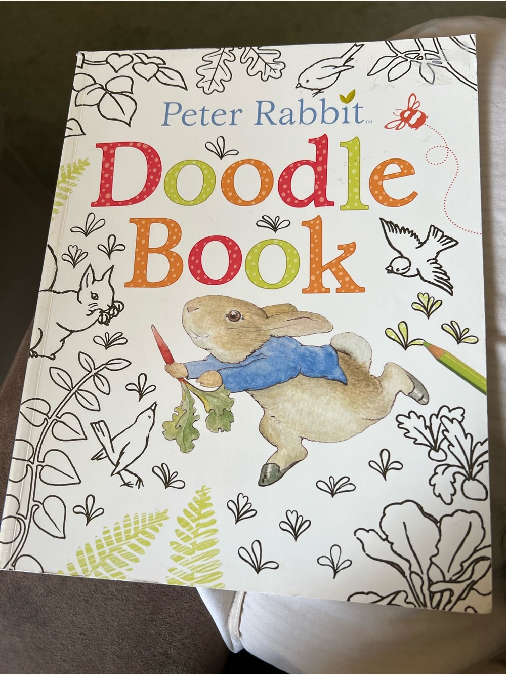 Harder to find Peter Rabbit Doodle Book - White with Multicolor Accents